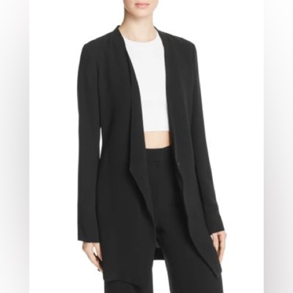 NEW Theory Winola Black Admiral Crepe Blazer - Picture 3 of 8